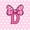 Pink D, variant on jejeloiu Pink Polka Dot Bow Monogram A 7-Piece Twin Bedding Sets For Girls,Cute Initial Design Bedding Comforter Set For Kids,Pink Reversible