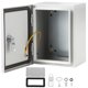 thumbnail image 1 of Yeshouse Caja de conexiones eléctricas de acero, impermeable y a prueba de polvo, tipo NEMA, con cerraduras de seguridad y placas de montaje, ideal para instalación en pared, interior y exterior, 1 of 8