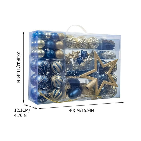 hengsof 110PCS Christmas Xmas Tree Ornaments Balls Painted Colorful Christmas Mini Ornaments Decoration Pendant for Holiday Party Decor