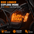thumbnail image 3 of AMYET Electric Dirt Bike for Adults, 4000W Peak, 45 MPH, 48V 30Ah, 53-Mile Range, APP Control, UL 2272, 3 of 10