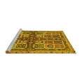 thumbnail image 2 of Ahgly Company Machine Washable Indoor Rectangle Abstract Yellow Modern Area Rugs, 7' x 10', 2 of 4