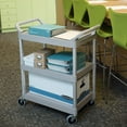 thumbnail image 5 of Rubbermaid 342488PM Economy Plastic Cart, Three-Shelf, 18-5/8w x 33-5/8d x 37-3/4h, Platinum, 5 of 5