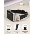 thumbnail image 4 of Wearlizer Slim Leather Watch Band Compatible with Apple Watch Bands 38/40/41/42/44/45/46/49mm Women Thin Strap for Iwatch Series 11/10/9/8/7/6/5/4/3/SE/Ultra, 4 of 6