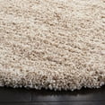 thumbnail image 3 of SAFAVIEH Hudson Shag Jaden Striped Area Rug, Ivory/Beige, 4' x 4' Round, 3 of 8