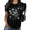 Black, variant on Celestial Moon Phase Shirt Women Print Tshirt Graphic Tees Shirts Black Boho Spiritual Aesthetic Sun Moon Floral Design Casual Tee Size S-5XL Tops