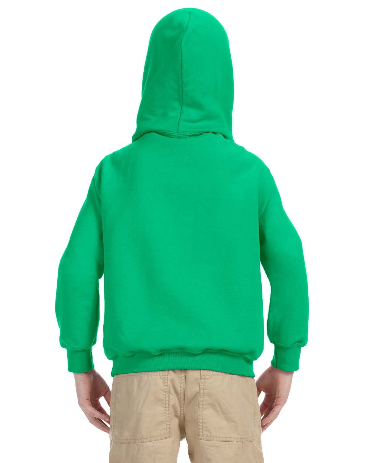 GILDAN G185B YOUTH HEAVY BLEND 8 OZ., 50/50 HOOD, Irish Green, L