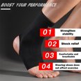 thumbnail image 5 of Ankle Compression Brace Breathable Ankle Support For Men and Women Sports Fitness Basketball Running Black Single L, 5 of 7