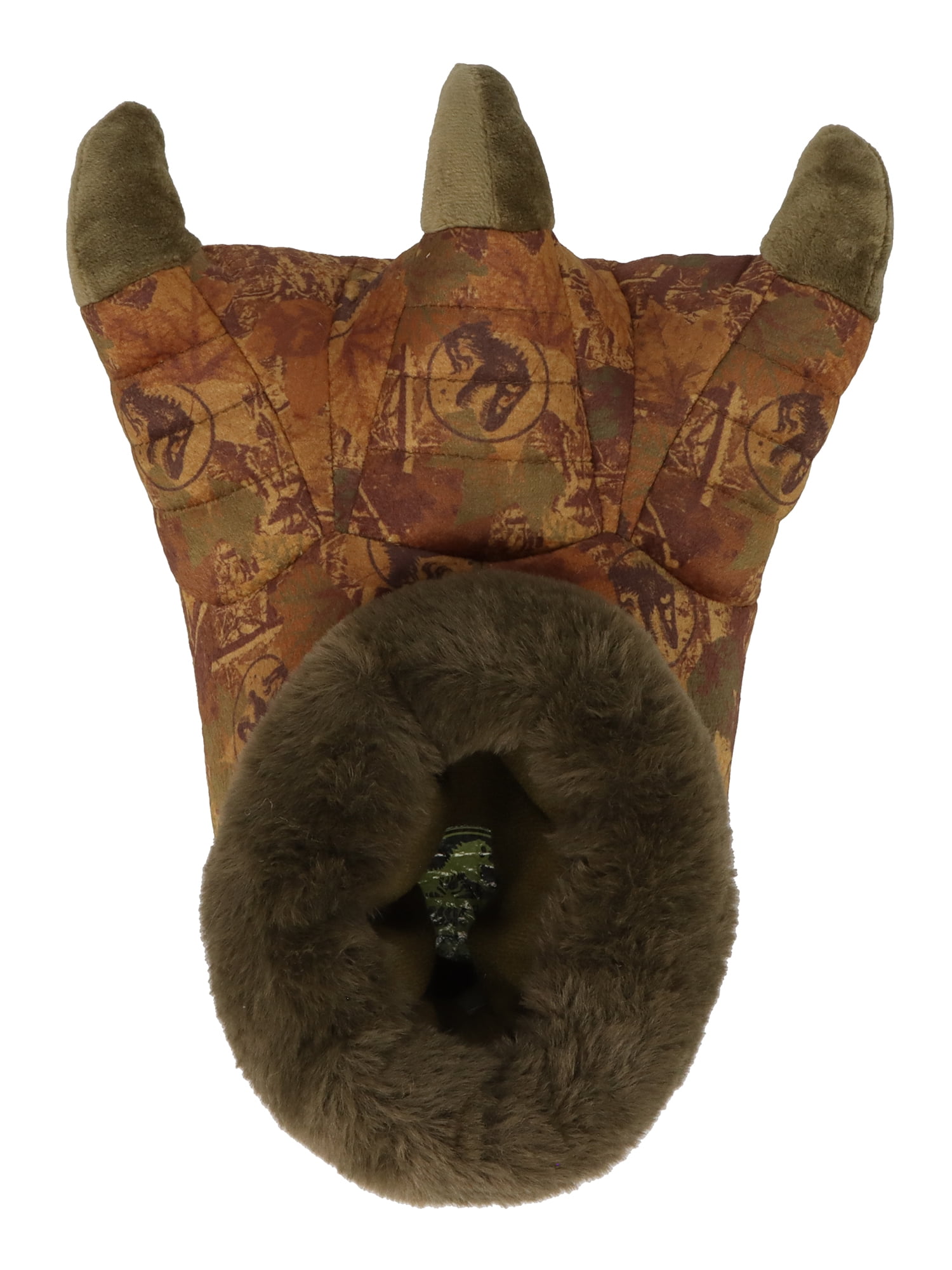 Jurassic World by Universal Boys Dinosaur Claw Plush Camo Slipper