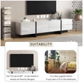 thumbnail image 3 of GZXS 75" Modern TV Stand, White & Black High Gloss UV Surface TV Console Table for TVs Up to 80”, 3 of 10