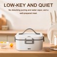 thumbnail image 6 of Luniquz Electric Lunch Box Food Heater 75W High-power 3 in 1 Portable Microwave for Car and Home 12V 24V /110VC Leak Proof 1.8L Removable Stainless Steel Container Fork & Spoon and Carry Bag（White）, 6 of 8