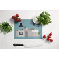thumbnail image 3 of Carolines Treasures CK7772LCB Silver Poodle Kitchen Scene Glass Cutting Board - Large, 3 of 3