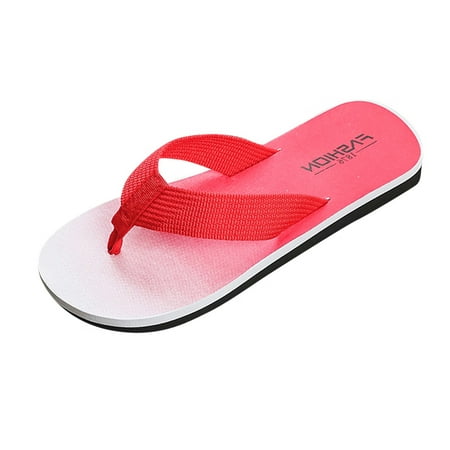 

Sandals Men Beach Flip Flop Sandal Canvas Red 42
