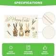 thumbnail image 7 of LIAMOBONDOPOLISE Vintage Happy Easter Placemats Spring Easter Place Mats Vintage Dining Table Decorations Bunny Chick Easter Holiday Table Mats For Kitchen Dining Decoration Novel Easter Design, 7 of 7