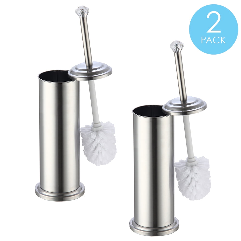 Home Basics Stainless Steel Toilet Brush Holder With Diamond Top TB41030 for sale online 