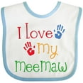 thumbnail image 3 of Inktastic I Love My Meemaw Girls Baby Bib, 3 of 4
