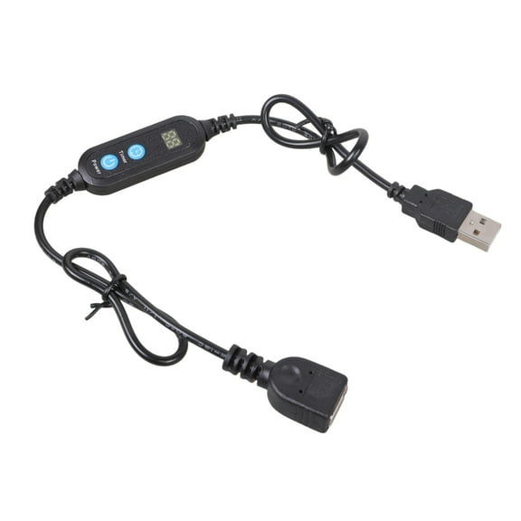 Programmable USB Timer Cord 60cm 5V Auto Shut Off Cable With Digital Display For Fish Tanks Desk Fan Office Lighting