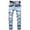 Blue, variant on Herrnalise Men's Joggers Cargo Pants Fashion Trend Micro Elastic Slim Tie Elastic Small Straight Leg Ripped Denim Pants for Men For Blue,L