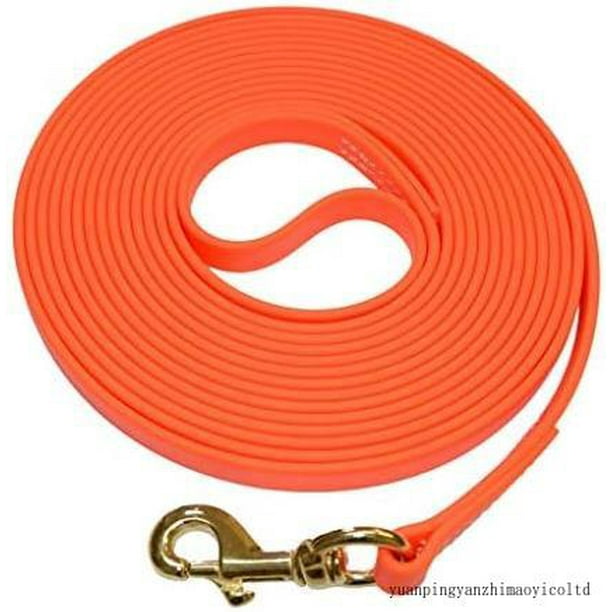 biothane waterproof all weather dog leash with solid brass hardware (5/
