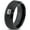 Black Bevel Tungsten, variant on Tungsten Colorado The Centennial State Mountains Band Ring 8mm Men Women Comfort Fit Black Dome Polished
