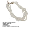 thumbnail image 6 of Mightlink Multi Layer Stackable Necklace Twist Artificial Pearls Choker Necklace Simple Sweater Chain Jewelry Gift, 6 of 6