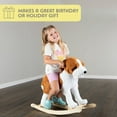 thumbnail image 5 of Happy Trails Rocking Horse - Plush Dog Animal Rocker for Ages 3 and up, Brown and White, 5 of 7