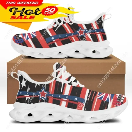 

7.4 American Flag Statue of Liberty Print Flat Shoes for Women Cool Sneaker for Female Spring Summer Woman Footwear