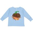thumbnail image 3 of Inktastic Cheetah Print Pretty Pumpkin with Fall Leaves Boys or Girls Long Sleeve Toddler T-Shirt, 3 of 5