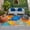 Blue, Orange, Yellow, variant on Red Yellow Blue Flowers Outdoor Rug for Patio/Deck/Porch, Non-Slip Large Area Rug 5 x 8 Ft, Boho Colorful Floral Plant Indoor Outdoor Rugs Washable Area Rugs, Reversible Camping Rug Carpet Runner