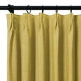 thumbnail image 2 of TWOPAGES Cotton Blend Curtain Room Darkening Pinch Pleat Textured Curtain for Bedroom, 1 Panel, 52"x108L, Apple Green, 2 of 5