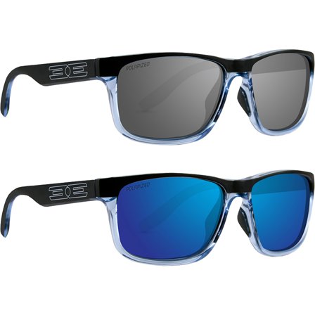 2 Golf Sport Polarized Epoch Delta Sunglasses Crystal Blue Black Frame & Smoke Lens & Crystal Blue Black Frame & Blue Mirror Lens