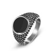 thumbnail image 1 of Anillo Jiayiqi para hombre, anillo Punk Rock Smooth 316L de acero inoxidable, anillo de sello para hombre, joyería de fiesta de Hip Hop, venta al por mayor, anillo de boda para hombre Dengxun unisex, 1 of 2