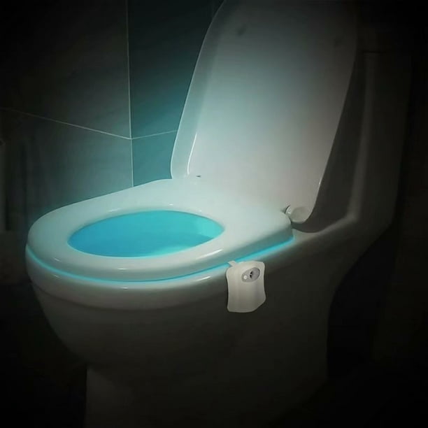 Acheter Veilleuse automatique pour cuvette de toilette à LED 8 couleurs  avec détection de mouvement