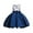 Blue, variant on Odeerbi 2025 Toddler Girls Solid Color Pearl Embroidery Bowknot Birthday Party Flowers Gown Kids Dresses