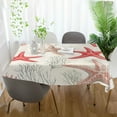 thumbnail image 3 of Yayeee Tablecloths 60" x 60" Rectangle Wrinkle Resistant Party Table Cover, Brown Starfish, 3 of 8