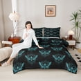 thumbnail image 3 of Feelyou Moth Skull Twin Comforter Sets, Hippie Style Bedding Set, 2-Piece, 3 of 7