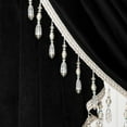thumbnail image 5 of VOGOL 2 Swags Black Luxury Velvet Valances, Soft Touch Waterfall Curtain Valance for Sliding Door, 1 Panel Retro Solid Window Treatments for Farmhouse, 59" x 43", 5 of 7