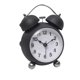 thumbnail image 1 of Reloj despertador analógico redondo negro for dormitorio, sala de estar, sala de estudio, dormitorio escolar, escritorio, despertador con pilas, 1 of 7
