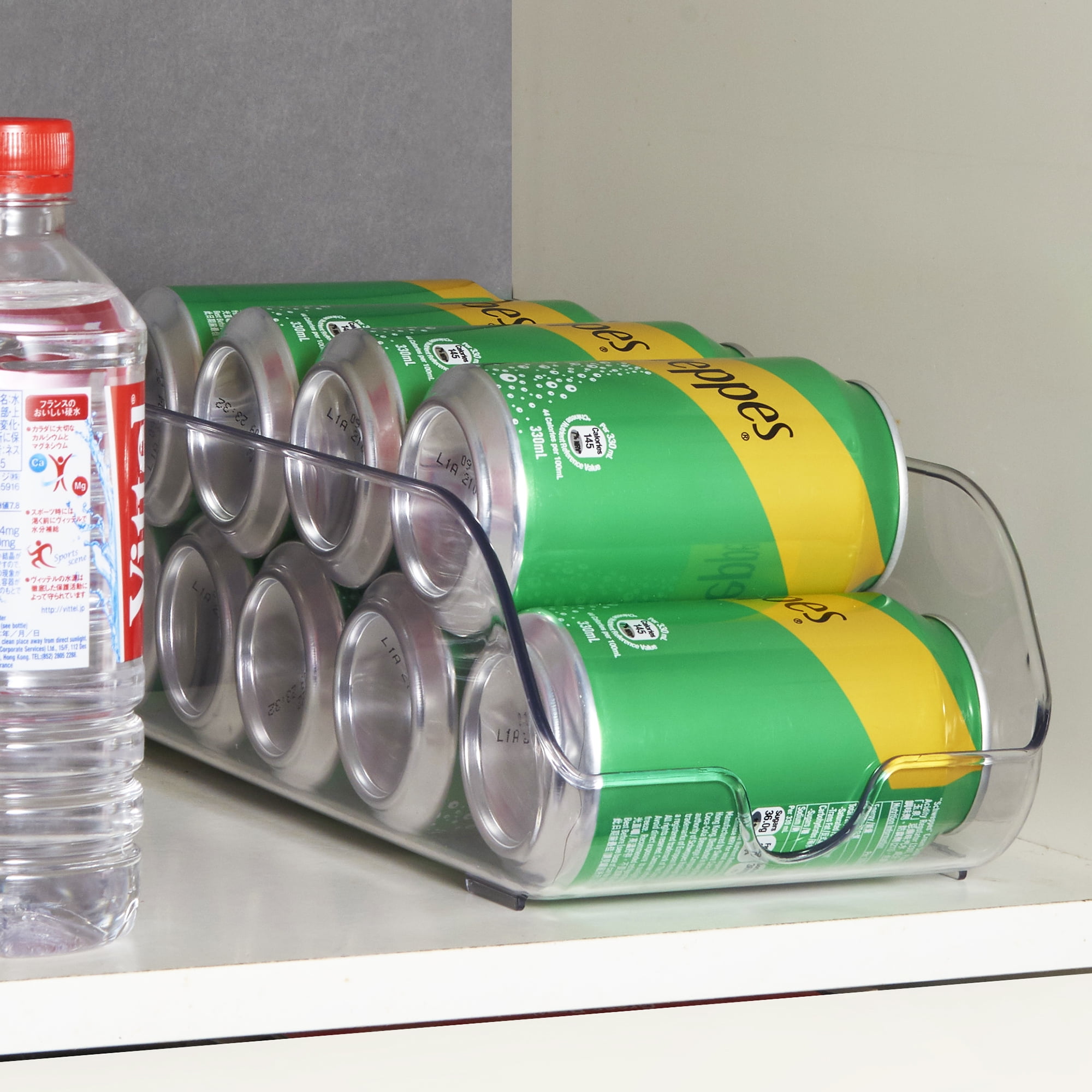 (3 pack) Mainstays Clear Plastic Refrigerator Soda Can Dispenser
