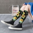 thumbnail image 3 of Knee High Socks for Men and Women, Sunflower Skull Boho Althletic Compression Socks, Support Long Tube Socks for Outdoor Sport, Calf Socks, High Stockings for Women Men, 3 of 7