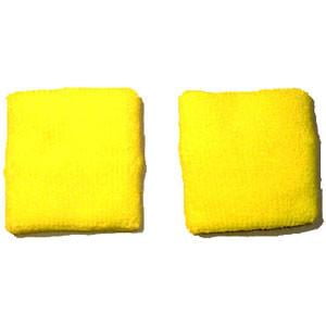 Sports Wristbands Pair Solid Color (Neons) 3 Inch - Neon Yellow