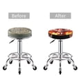 thumbnail image 5 of Round Bar Stool Seat Covers, Red Leaf Flame Fox Elastic Round Chair Cover Stool Seat Slipcover Bar Stool Cushions Round Pad for 12-14 inch, 5 of 7