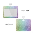 thumbnail image 2 of Zufioo Beautiful Glitter Print Work Badge Protective Case, Waterproof Lanyard, Badge Transparent Clip, Suitable for Induction Card Badge Swipe Credit Card, 2 of 7