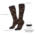 thumbnail image 5 of Picia Women Crew Soft Moisture-wicking Socks Red Chili Pattern Design Cotton Socks, One Size fit All, 5 of 9