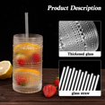 thumbnail image 4 of Juego de vasos Dingerjar estilo hobnail de 480 ml (16 oz) con pajillas, 12 piezas, 4 of 8
