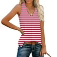 thumbnail image 2 of cfhntfmh Women's Striped Tank Tops Summer Spring Sleeveless Tank Trendy Casual V Neck Loose Basic Side Split Cami Tops, 2 of 7