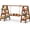Dark Walnut Color, variant on Wooden 3 Tier Swing Cupcake Stand with Serving Platter Foldable Ladder Stand Dessert Display Snack Fruit Cake Bread Centerpieces for Party, Birthday, Wedding, Baby Shower(Rustic White)