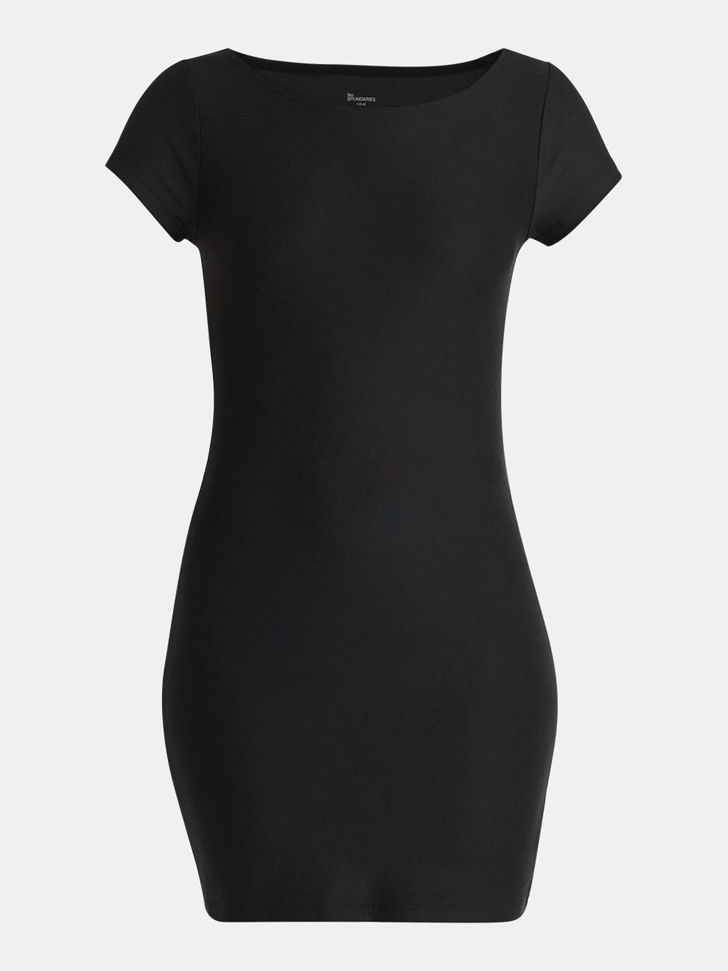 No Boundaries Scoop Neck Mini Dress with Short Sleeves, Women’s