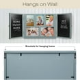 thumbnail image 6 of Excello Global Products Barndoor Rustic Wood Collage Picture Frame with 2 Magnetic Chalkboard Doors: Decor for Kitchen, Living Room, Bedroom, Office - Gray - EGP-HD-0413C, 6 of 7