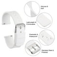 thumbnail image 6 of Uxcell Silicone Watch Band 12mm Soft Rubber Watch Strap with Stainless Steel Buckle for Men Women, White, 6 of 7