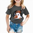 thumbnail image 5 of KPVEVIQ Toddler Boy Girl Pumpkin Print Spooky Halloween T-Shirt Short Sleeve Kids Fun Tops, 5 of 6